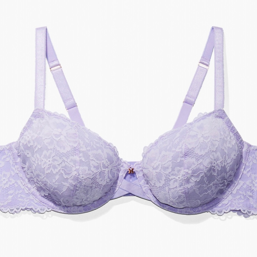 NWT Savage x Fenty Unlined Lace Bra, Lavender, 36DDD